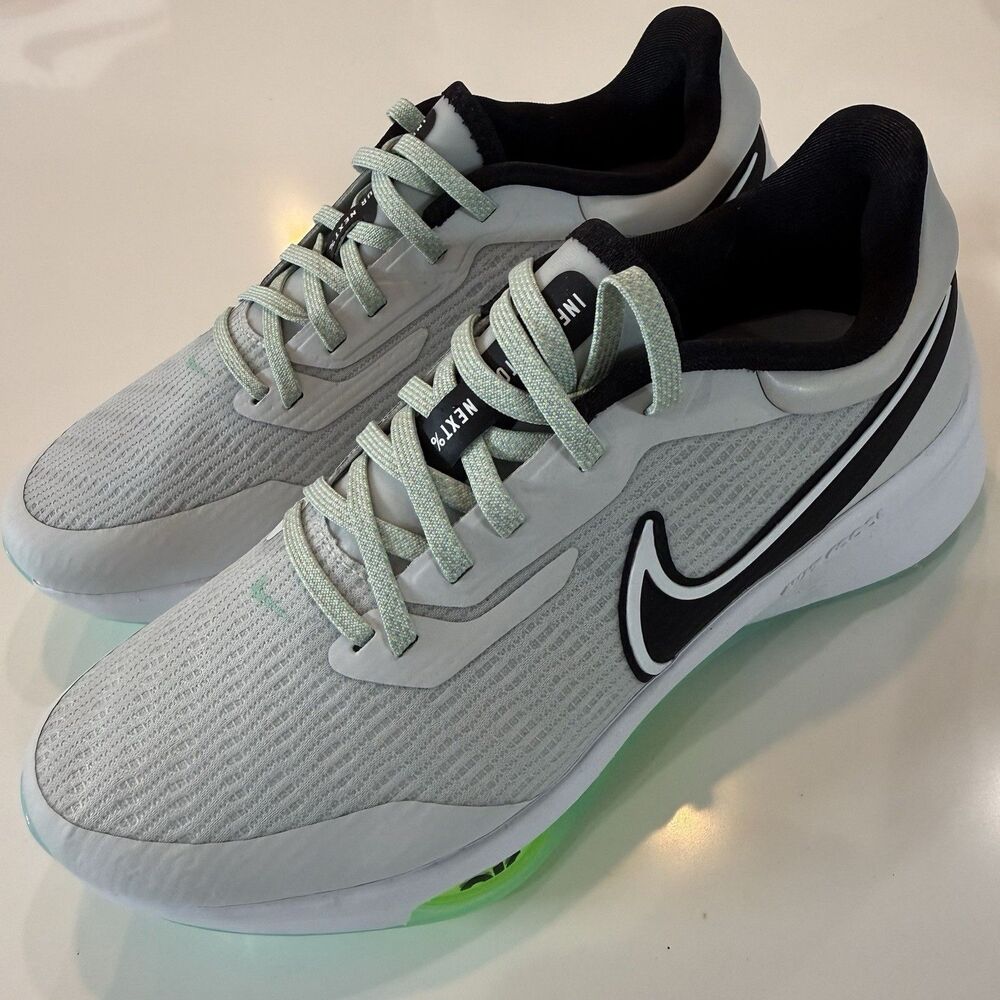 Men's 7.5 Nike Air Zoom Infinity Tour NEXT% Golf Shoes White Green DC5221-001